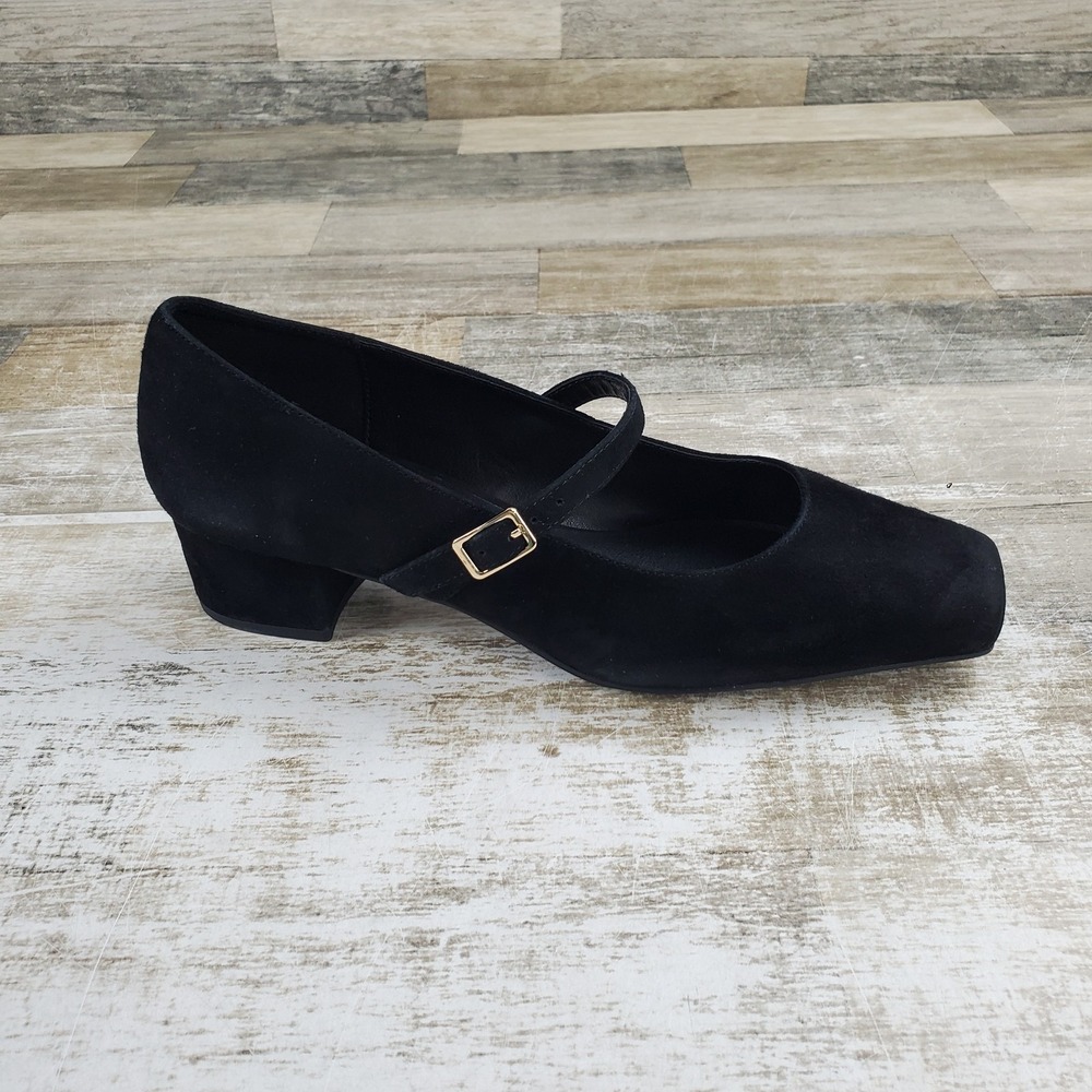 Matisse Mirabelle Womens Mary Jane Pump Sz 8.5 Black Suede Comfort Square Toe